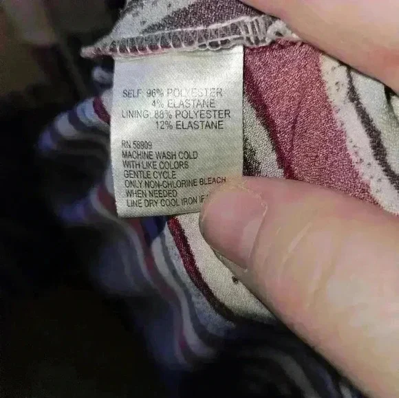 Alex Marie Womans Striped Wrap Dress Size L - Picture 9 of 12